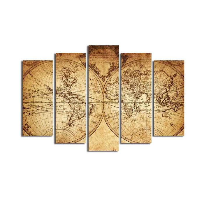 Wallity Pintura Decorativa en Lienzo 5 Piezas 5PATK-46